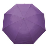 Paraguas Semiautomático De Bolsillo Resistente Colores Lisos Color Violeta