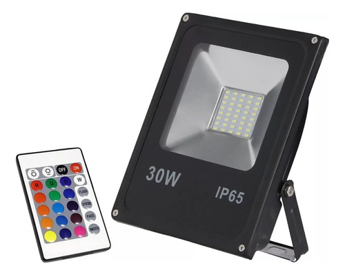 Reflector Led Rgb Colores Exterior Colores 30w Control Remot