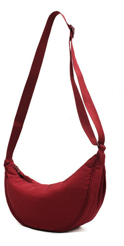 Bolso Bandolera De Nailon Con Forma De Media Luna