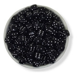 Dijes Dados Negros 8mm 25gr 50u Armar Bijou