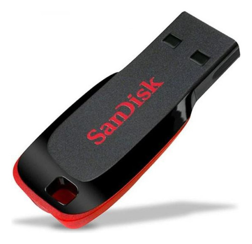 Pen Drive  32gb 2.0 Sandisk Preto E Vermelho Alta Qualidade