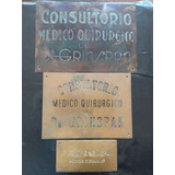 Carteles 3 De Bronce Antiguos