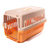 Transportadora Para Perro Kennel Jaula Mascota Mediano 61 Cm Color Naranja Claro
