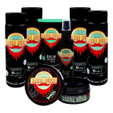 Kit Com 4 Shampoo 3x1 + 1 Balm 1 + Óleo 1 Pomada Barba Rubra