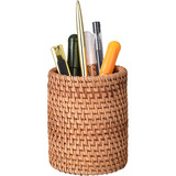 Eiyye Handmade Rattan Pencil Holder, Handmade Makeup Brush H