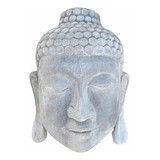 Máscara Buda Parede Em Cimento Decoração Pequena