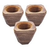 Mate De Madera Algarrobo Para Pintar Hexagonal Retiro