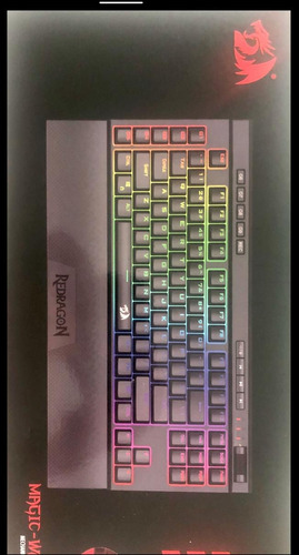  Teclado Gamer Redragon Magic Wand Pro K587 Rgb Red 