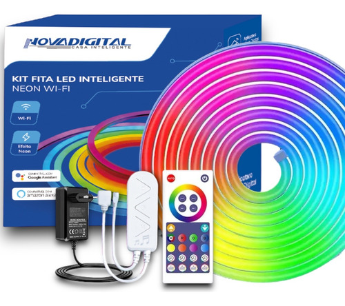 Kit Fita Led Neon Wifi Dreamcolor Controle Inteligente Alexa