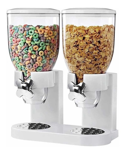 Dispensador De Cereales Doble Contenedor De Almacenamiento 