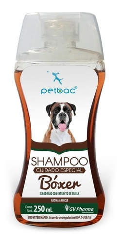 Shampoo Para Perro Boxer Petbac Cuidado Especial - 250 Ml