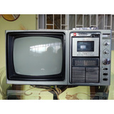 Televisor Con Radio-cassete Antiguo Marca National