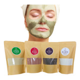 Kit Barro Para Mascarillas Arcilla Roja Verde Blanco Negro 