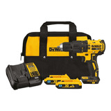 Taladro Percutor Atornillador Inalámbrico De 13mm Dewalt Dcd778d2 20v + 2 Baterías De 2ah + Accesorio Con Bolso 110v/220v