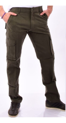 Pantalon Cargo Recto Clasico Talle Especial