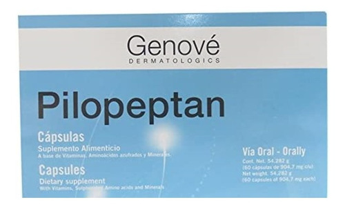 Genove Pilopeptan C/60 Cap Ayuda Crecimiento De Pelo Y Uñas