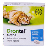 Antiparasitario Drontal Para Gatos X2 Tabletas Y A