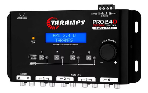 Processador Digital Taramps Pro 2.4d Dynamic 4canais Limiter