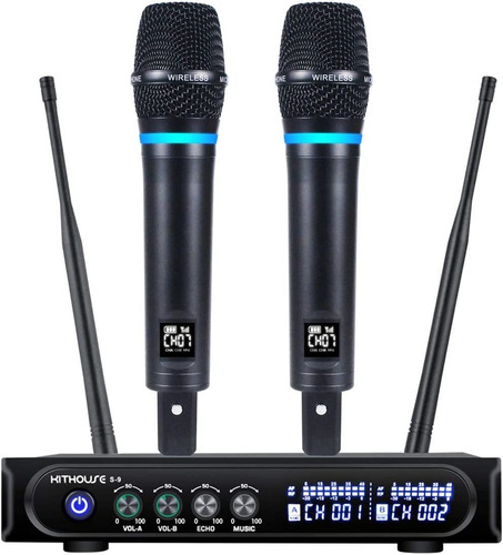 Sistema De Microfonos Kithouse S9 Uhf Inalámbricos