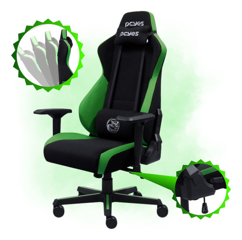 Cadeira Gamer Escritorio Verde Mad Racer V8 Turbo V8tbmadvd