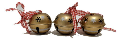 Set X3 Cascabeles Adornos Para Árbol De Navidad