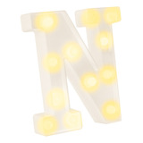 Anuncio Luminoso Bluelander Luces De Números Del Alfabeto Color N - Luz De Color Amarillo X 22.5cm De Alto - 110v/220v