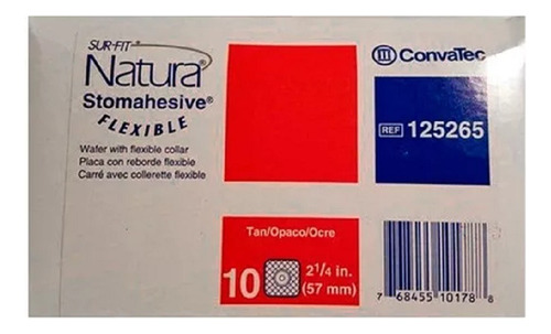 10 Barrera Placa Surfit Natura Flexible Convatec 57mm 125265