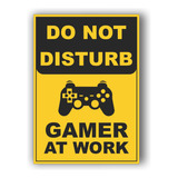 Quadro Decorativo Placa Gamer At Work - Tamanho G