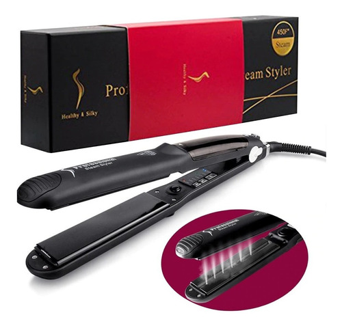 Plancha De Pelo A Vapor Healthy & Silky Profesional Kr-088a