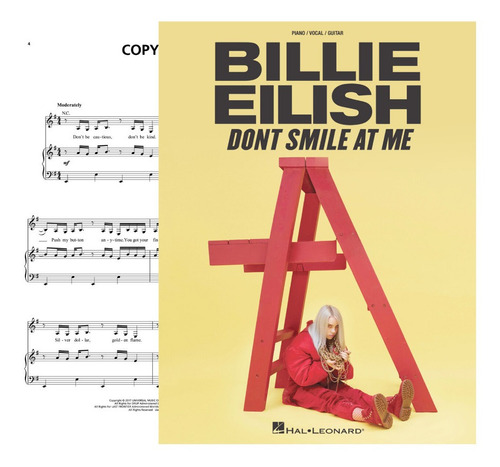 Partitura Piano Pvg Billie Eilish Don't Smile At Me Digital Oficial