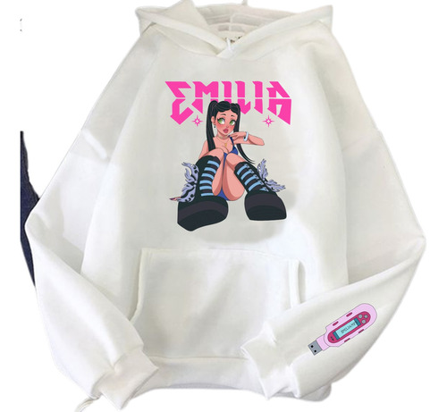 Buzo Emilia Mernes Muñeca Mp3 Anime Aesthetic Hoodie