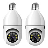 2pcs E27 Lámpara Mini Cámara 1080p Wifi Seguimiento Automáti