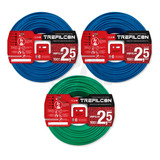 Cable Trefilcon X3 2.5mm X200mt Celeste + X100mt Verde/am Ea