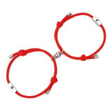 2 Pulseras Parejas Hilo Milán Italiano Luna Sol Ac Inox B806