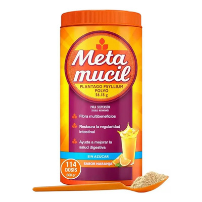 Metamucil polvo sabor naranja, 1 bote 660 g | Envío gratis