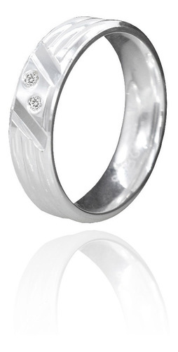 Argolla Anillo Compromiso Plata Ley.925 Zirconias Matrimonio