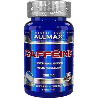 Cafeina Allmax Caffeine 200mg 100 Tabletas Sin sabor | MercadoLibre
