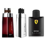 Kit 3 Perfumes Masculinos Forte - 1 Malbec Magnetic, 1 Malbec Tradicional E 1 Ferrari Black