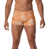 Sunga Masculina Tye Dye Laranja Box Surf Moda Praia Fitness