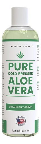 Theodore Magnus Gel Puro De Aloe Vera Para Cara, Piel Y Cabe