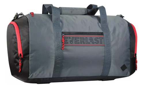 Bolso Deportivo Everlast Gym Crossfit Reforzado 27406 Gris Liso