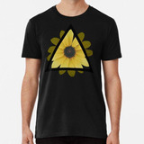 Remera Flores Triángulo - Amarillo Girasol Oscuro Algodon Pr