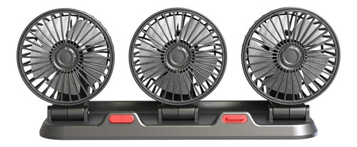 Ventilador De Tres Cabezales Usb Para Automóvil Portátil 