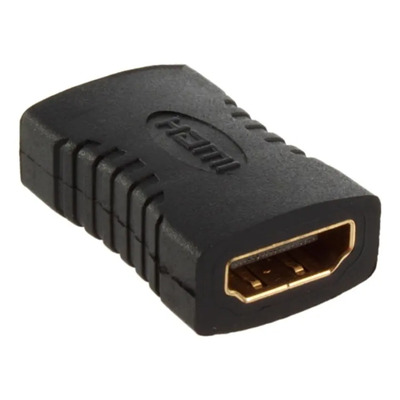 Conector Cople Hdmi Hembra A Hembra Une Dos Cables Hdmi Negro