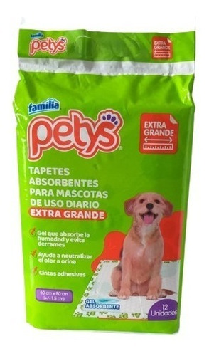 Tapetes Absorbentes Petys X 12 Unidades