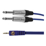 Cable Mini Plug 3.5 Stereo A 2 Plug 6.5 Mono Macho 5 Mt Cjf