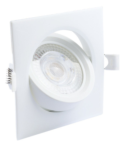 30 Spot Led De Embutir Quadrado Móvel Par20 7w Taschibra