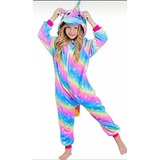 Pijama Kigurumi Enterito Disfraz Unicornio Rosa Niños