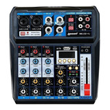 Mesa De Som Lexsen M6 Usb Mixer Bluetooth + Nf + Mp3