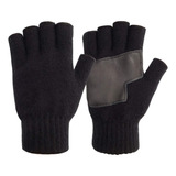 Maylisacc Guantes Sin Dedos De Punto Unisex Negros Para Invi